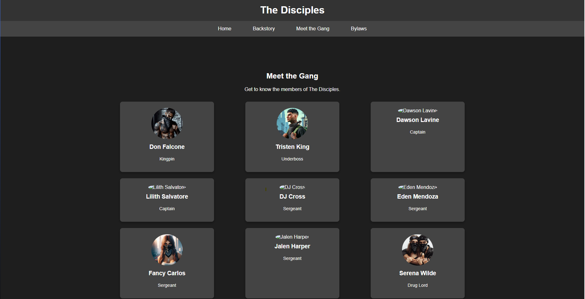 The Disciples Website Screenshot 3